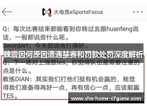 魏震因何原因遭遇禁赛和罚款处罚深度解析